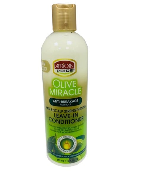 OLIVE MIRACLE ANTI BREAKAGE LEAVE IN CONDITIONER 355 ml (Pack of 2) Conditioner Asetena Pa 