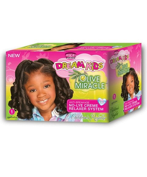 DREAM KIDS OLIVE MIRACLE NO LYE CREME RELAXER SYSTEM 1 Application (Pack Of 6) Color Regular Relaxer n Texturizer Asetena Pa 
