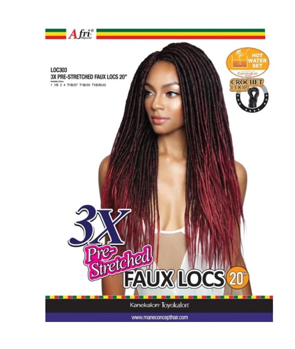 AFRI NAPTURAL 3X SYNTHETIC PRE STRETCHED FAUX LOCS 14 Inches Color 4 Hair for Braid Extensions Asetena Pa 
