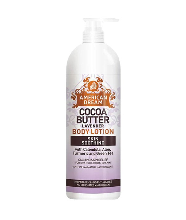 AMERICAN DREAM COCOA BUTTER LAVENDER BODY LOTION 750 ml Skin Moisturizing Asetena Pa 