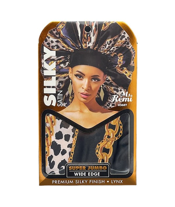 MS REMI SILKY SATIN BONNET SUPER JUMBO LYNX 3687 Durags and Caps Asetena Pa 