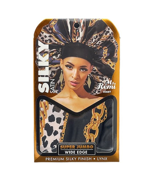 MS REMI SILKY SATIN BONNET SUPER JUMBO LYNX 3687 Durags and Caps Asetena Pa 