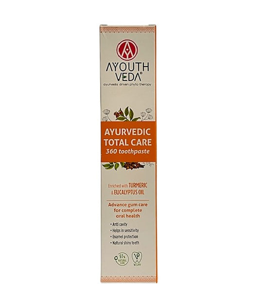 AYOUTH VEDA AYURVEDIC TOTAL CARE 360 TOOTHPASTE 100 ml Dental Care Asetena Pa 