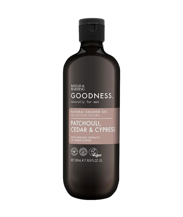 GOODNESS MEN PATCHOULI CEDAR AND CYPRESS NATURAL SHOWER GEL 500 ml Body Care Asetena Pa 