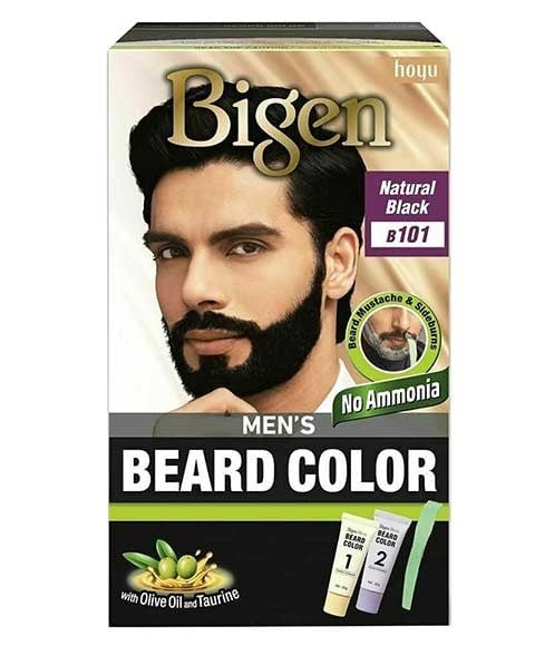 MENS BEARD COLOUR NATURAL BLACK B101 Pack of 4 Hair Color Asetena Pa 
