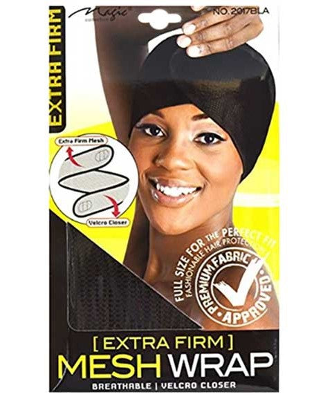 MAGIC COLLECTION BREATHABLE EXTRA FIRM MESH WRAP 2017  Color Black Durags and Caps Asetena Pa 