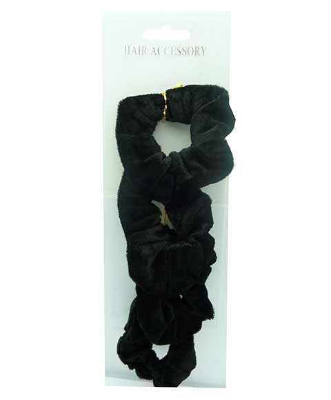 HAIR ACCESSORY PONYTAIL VELVET SCRUNCHIE RS25BK  Color Black Kids Hair Accessories Asetena Pa 