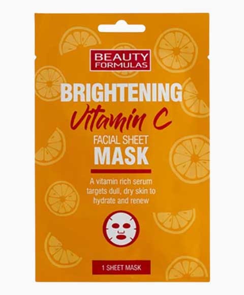 BRIGHTENING VITAMIN C FACIAL SHEET MASK 1 Sheet Mask Skin Wash Asetena Pa 
