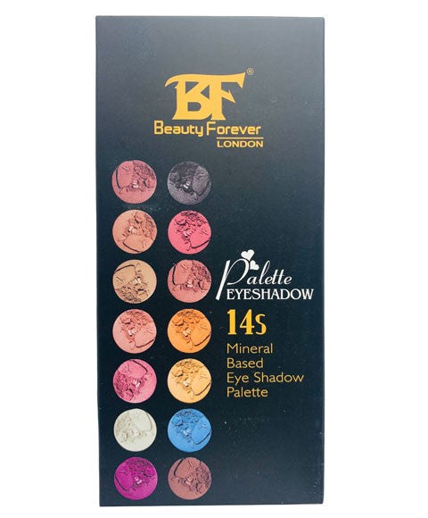 BF MINERAL BASED 14S EYE SHADOW PALETTE 102 14x1.1 g Color 102 Eye Makeup Asetena Pa 