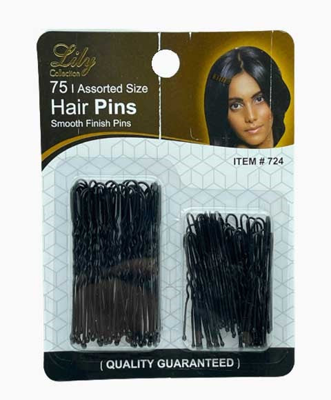 LILY COLLECTION HAIR BUN PINS 724 75 (Assorted) Color Black Kids Hair Accessories Asetena Pa 