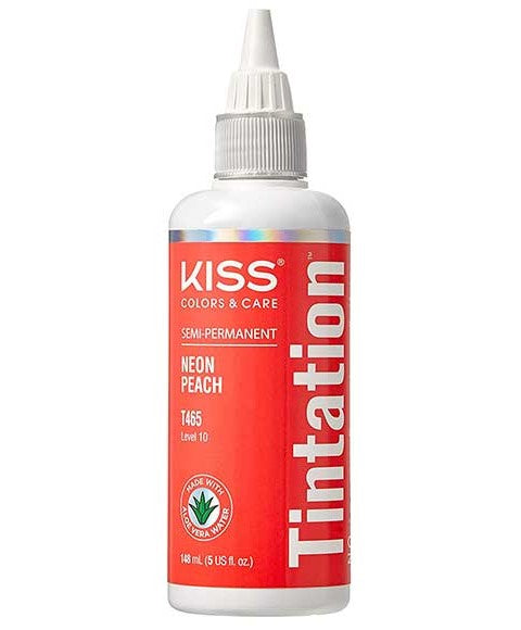 KISS COLORS TINTATION SEMI PERMANENT NEON PEACH T465 148 ml Hair Color Asetena Pa 
