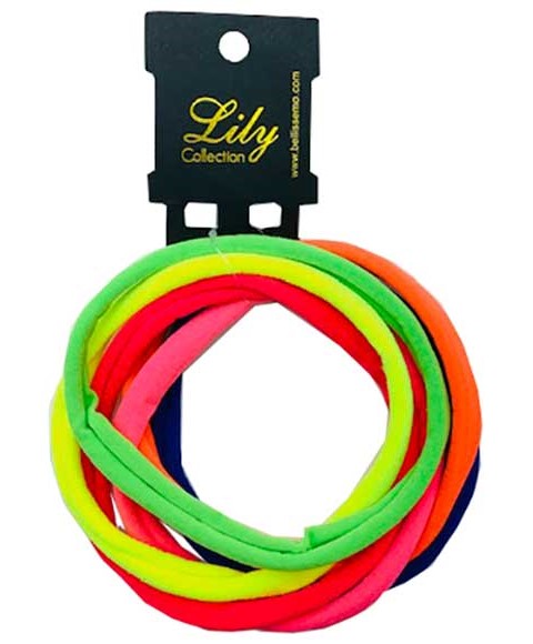 LILY COLLECTION COLORFUL PONYTAILER EB08S Medium Color Assorted Kids Hair Accessories Asetena Pa 