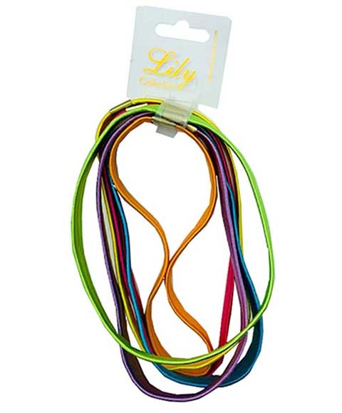 LILY COLLECTION SHINY NEON LONG ELASTIC HEAD BAND RS161  Color Assorted Kids Hair Accessories Asetena Pa 
