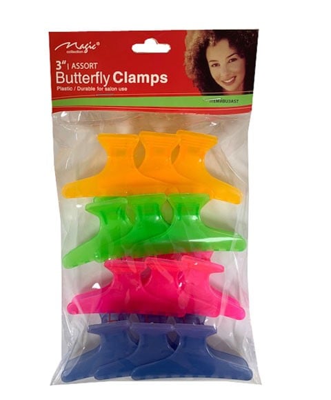 MAGIC COLLECTION BUTTERFLY CLAMPS BU2AST 2" Color Assorted Kids Hair Accessories Asetena Pa 