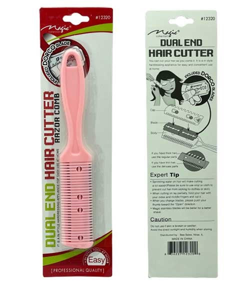 MAGIC COLLECTION DUAL END HAIR CUTTER RAZOR COMB 12320  Color Assorted Hair Brushes and Combs Asetena Pa 