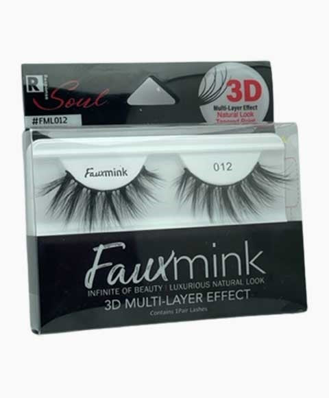 RESPONSE SOUL FAUX MINK 3D EFFECT EYELASH 012  Color Black Eye Makeup Asetena Pa 