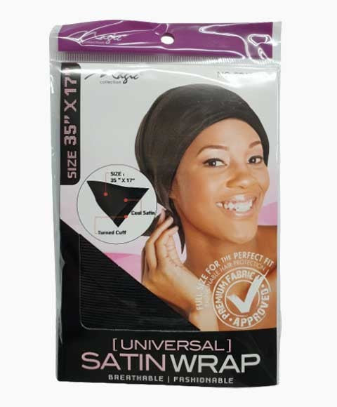 MAGIC COLLECTION UNIVERSAL SATIN WRAP 2249BLA  Color 2249BLA Black Durags and Caps Asetena Pa 