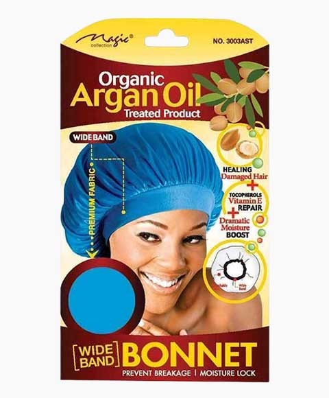 MAGIC COLLECTION ORGANIC ARGAN OIL BONNET 3003AST Wide Band Color 3003AST Durags and Caps Asetena Pa 