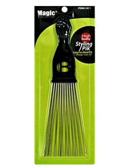 MAGIC COLLECTION FAN METAL PIK Short Color 2412 Hair Brushes and Combs Asetena Pa 