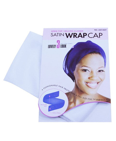 MAGIC COLLECTION SATIN WRAP CAP 2221AST  Color Assorted Durags and Caps Asetena Pa 