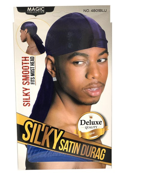 MAGIC COLLECTION SILKY SATIN DURAG 4801BLU  Color Blue Durags and Caps Asetena Pa 