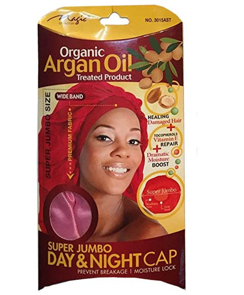 MAGIC COLLECTION ORGANIC ARGAN OIL DAY AND NIGHT CAP 3015AST Super Jumbo Color Assorted Durags and Caps Asetena Pa 