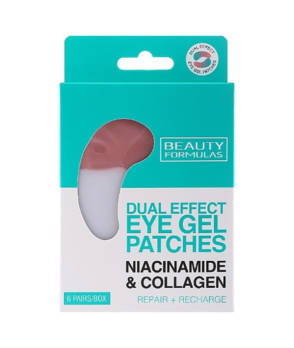 BEAUTY FORMULAS DUAL EFFECT EYE GEL PATCHES WITH NIACINAMIDE AND COLLAGEN 6 Pairs Eye Makeup Asetena Pa 