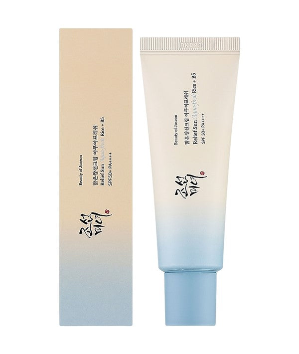 RELIEF SUN AQUA FRESH RICE AND B5 WITH SPF50 PLUS 50 ml Korean Skincare Asetena Pa 