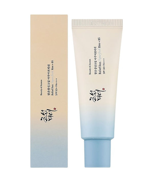 RELIEF SUN AQUA FRESH RICE AND B5 WITH SPF50 PLUS 50 ml Korean Skincare Asetena Pa 