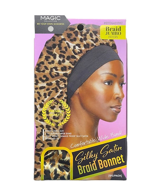 MAGIC COLLECTION SILKY SATIN BRAID BONNET BYOG401PAT Jumbo Color Pattern Durags and Caps Asetena Pa 
