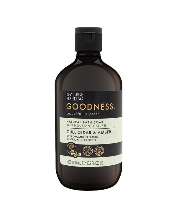 GOODNESS OUD CEDAR AND AMBER NATURAL BATH SOAK 500 ml Body Care Asetena Pa 