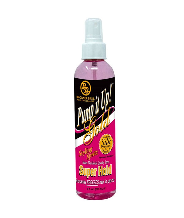PUMP IT UP GOLD SUPER HOLD STYLING SPRITZ 237 ml Hair Styling Asetena Pa 