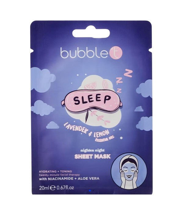 LAVENDER AND LEMON SLEEP NIGHTEA NIGHT SHEET MASK 20 ml Skin Wash Asetena Pa 