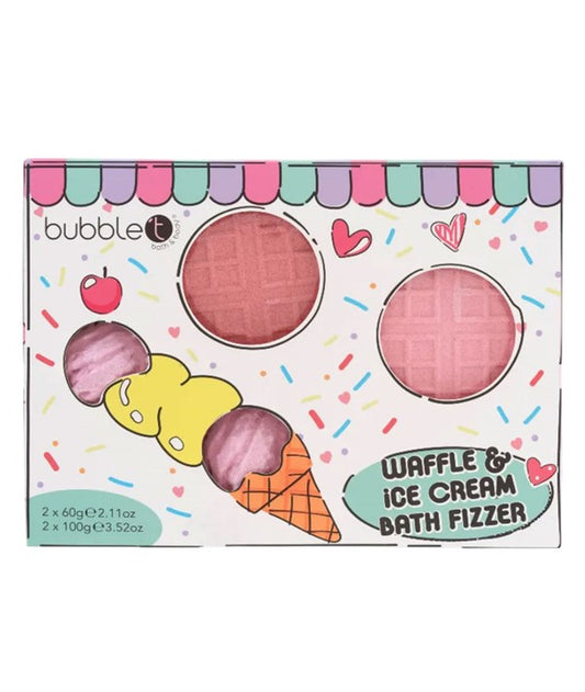 WAFFLE AND ICE CREAM CARTOON BATH FIZZER Body Care Asetena Pa 
