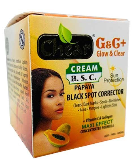 G AND C GLOW CLEAR PAPAYA BLACK SPOT CORRECTOR CREAM 30 ML Skin Treatments Asetena Pa 