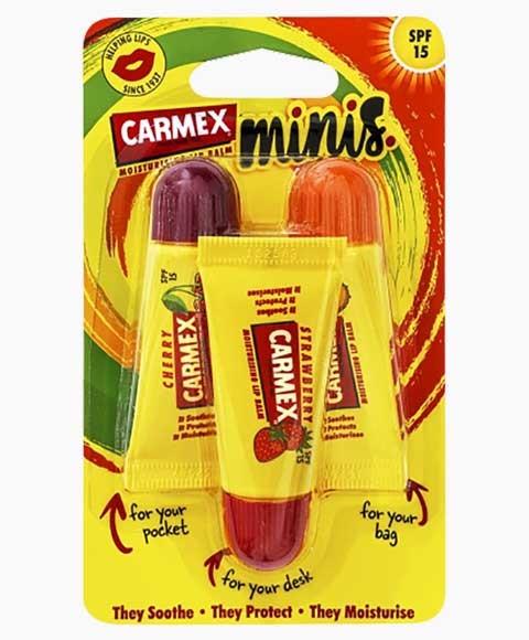 CARMEX MINIS LIP BALM TRIO PACK 5gX3 Lips Asetena Pa 