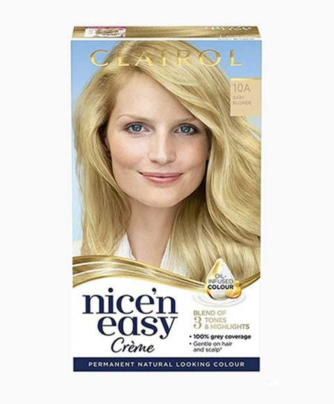 NICE N EASY CREME PERMANENT COLOUR 10A BABY BLONDE 1 Application Hair Color Asetena Pa 