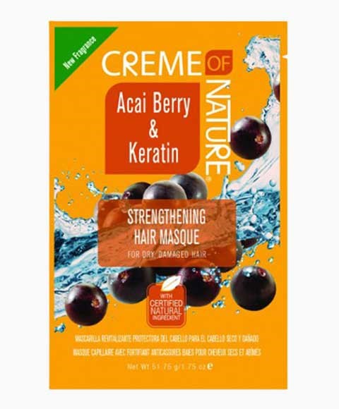 ACAI BERRY AND KERATIN STRENGTHENING HAIR MASQUE FOR DAMAGED HAIR 51.75 g Treatments Asetena Pa 