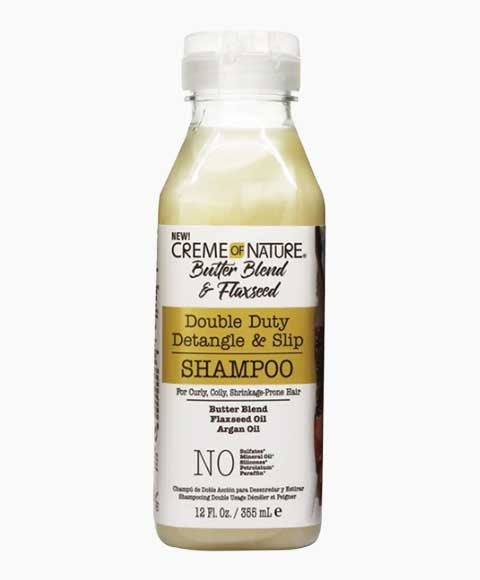 BUTTER BLEND AND FLAXSEED DOUBLE DUTY DETANGLE AND SLIP SHAMPOO 355 ml Shampoo Asetena Pa 