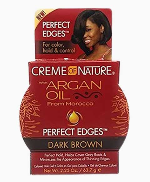 ARGAN OIL PERFECT EDGES DARK BROWN GEL 63.7 g Hair Styling Asetena Pa 