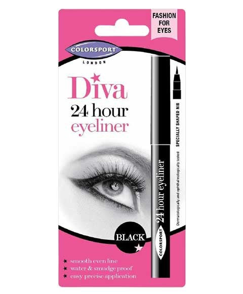 DIVA 24HOUR EYELINER  Color Black Eye Makeup Asetena Pa 