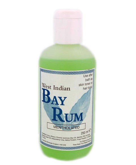 WEST INDIAN MENTHOLATED BAY RUM 250 ml Skin Treatments Asetena Pa 