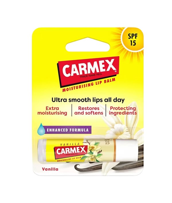 CARMEX MOISTURISING LIP BALM STICK VANILLA 4.25 g Lips Asetena Pa 