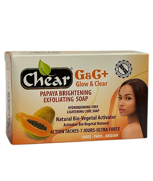 CHEAR G AND G PLUS GLOW AND CLEAR PAPAYA EXFOLIATING SOAP 150 g Body Care Asetena Pa 