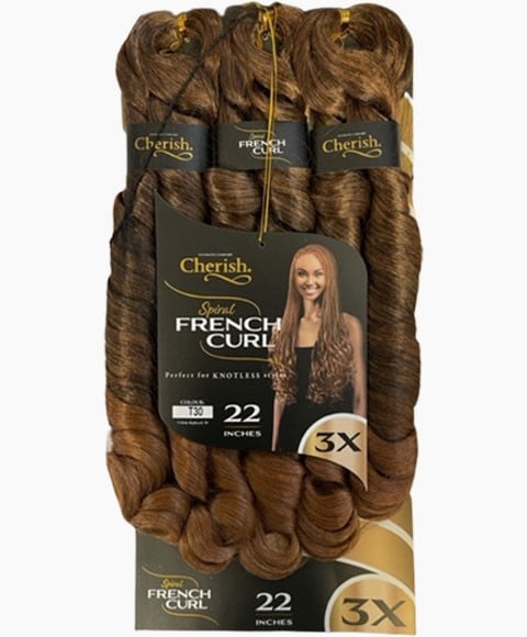 CHERISH SYN 3X SPIRAL PRE STRETCHED FRENCH CURL BRAID 22 Inches Color BlackGold Hair for Braid Extensions Asetena Pa 
