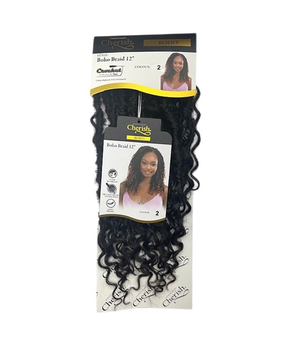 CHERISH SYNTHETIC BOHO BRAID 22 inch Color 1B Hair for Braid Extensions Asetena Pa 