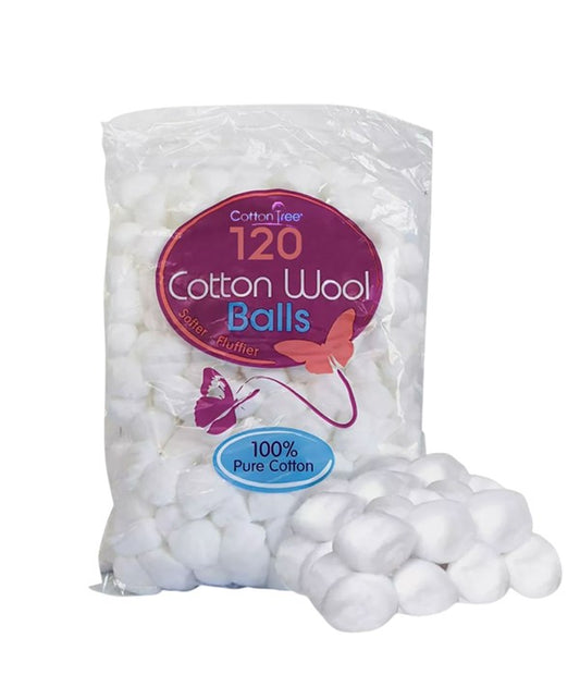 COTTON TREE COTTON WOOL BALLS 120 pcs Personal Care Asetena Pa 