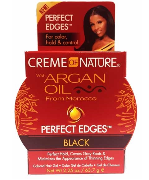 ARGAN OIL PERFECT EDGES BLACK GEL 63.7 g Color Black Hair Styling Asetena Pa 
