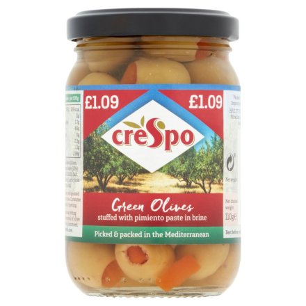 Crespo Green Olives   6x198g