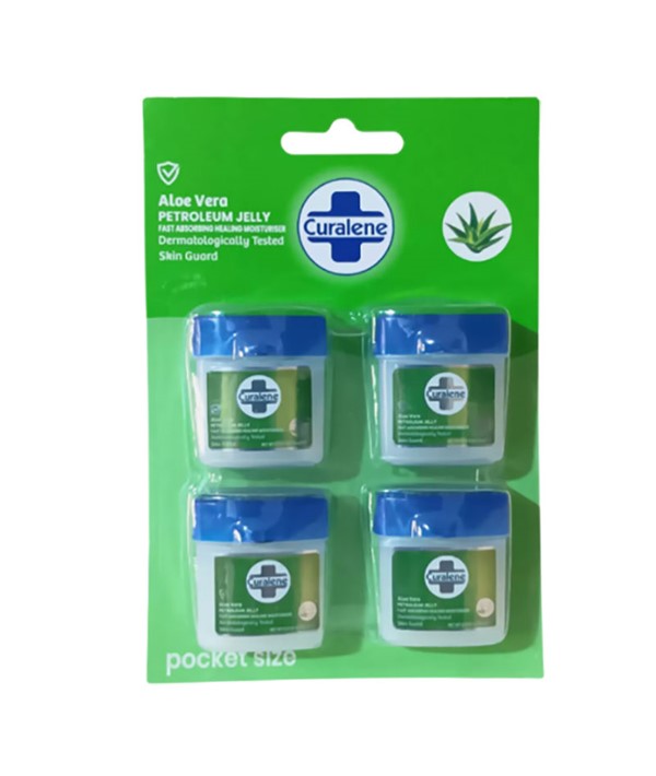 CURALENE ALOE VERA MINI PETROLEUM JELLY 10 ml x 4 Skin Moisturizing Asetena Pa 